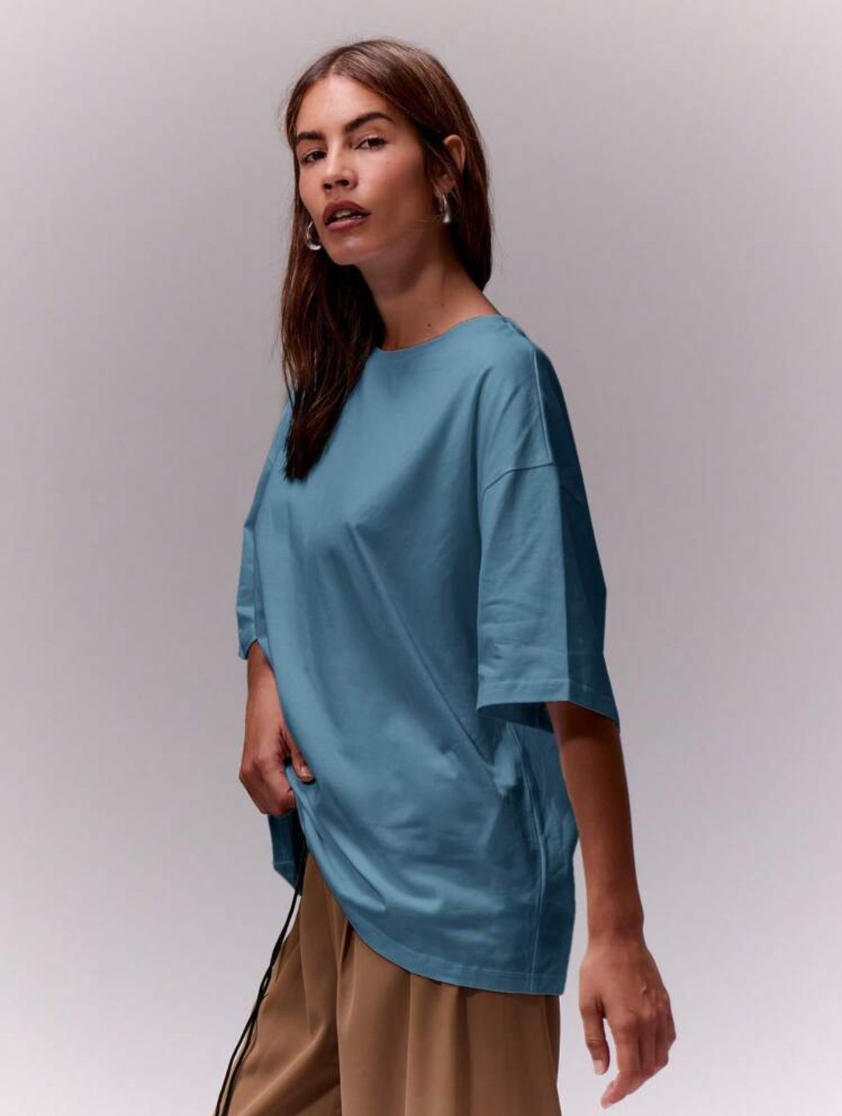 Blue Oversized T-shirts For Woman