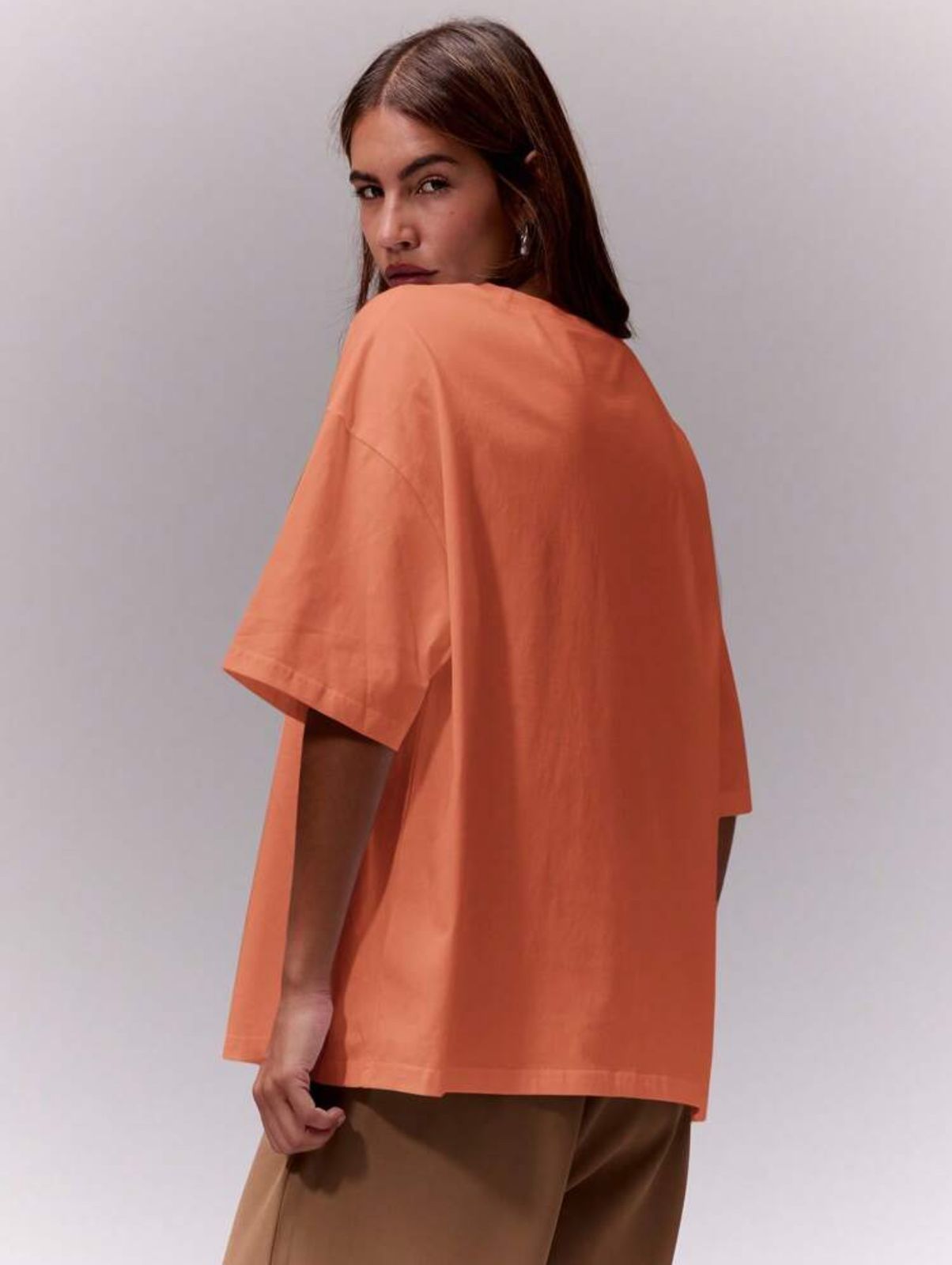 Orange Oversized T-shirts For Woman