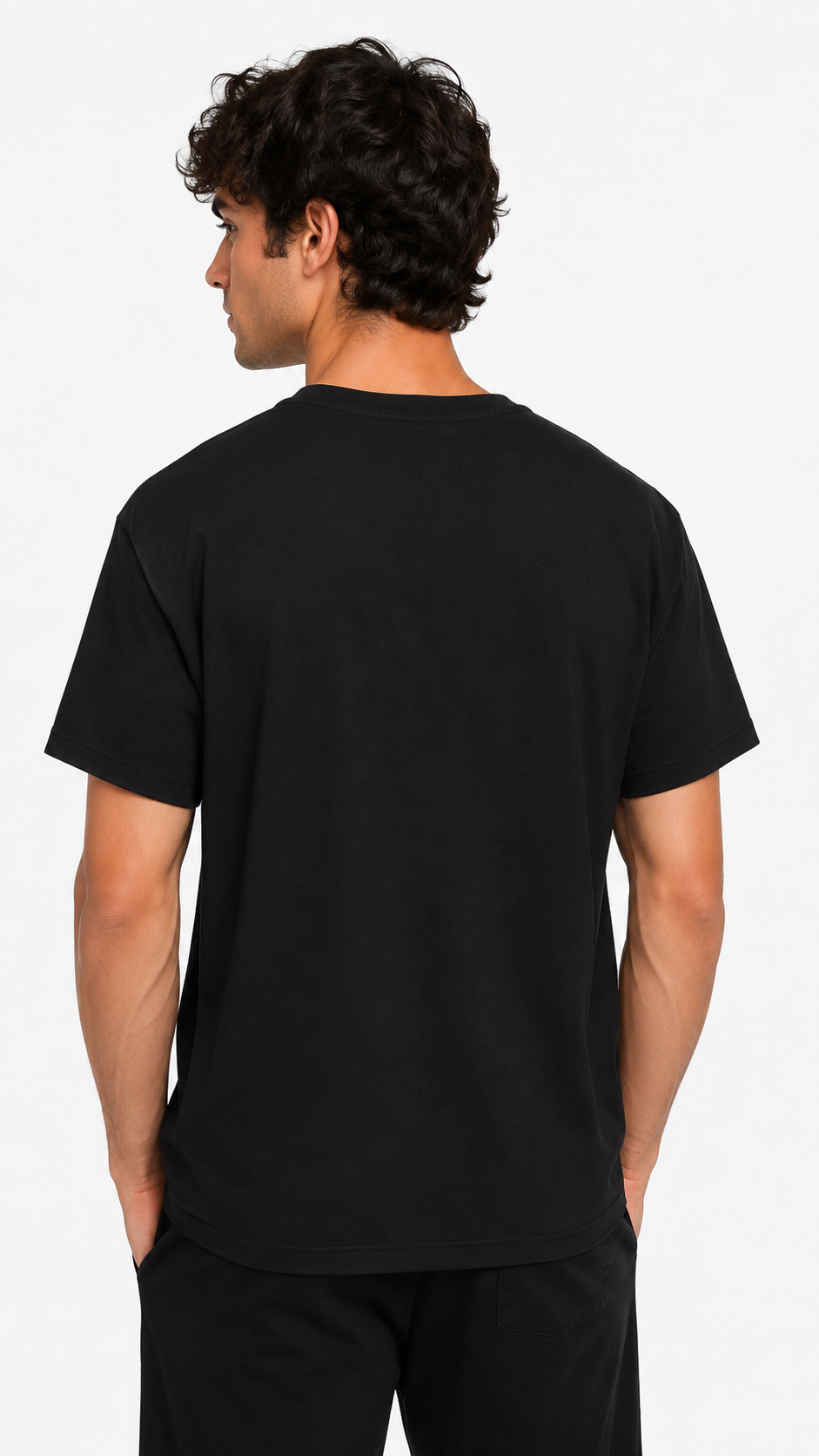 Black Oversized Plain T-shirt