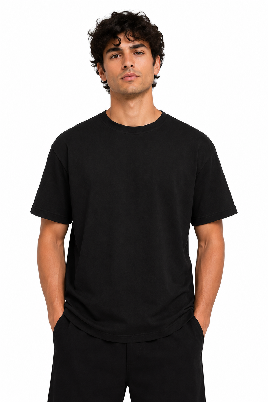 Black Oversized Plain T-shirt
