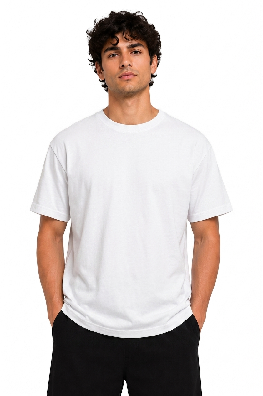 White Oversized Plain T-shirt