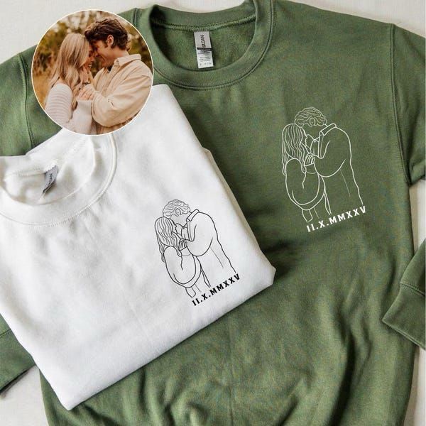 Upload Your Couple Date & Photo T-shirt