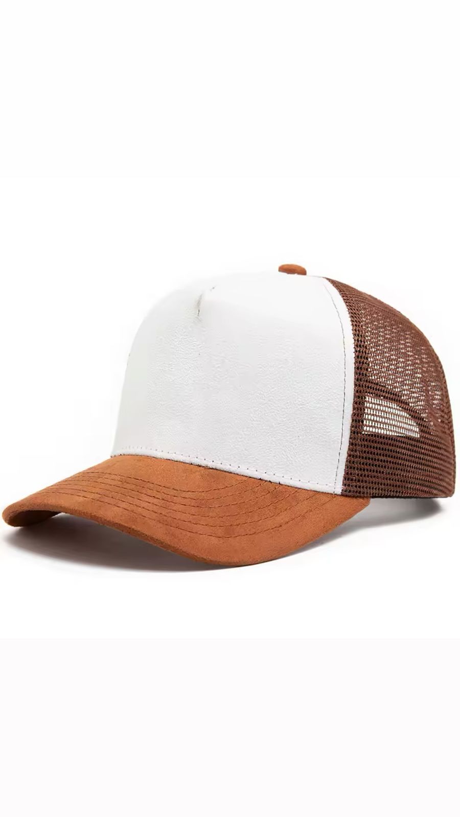 Brown & White Grill Hat